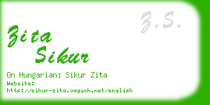 zita sikur business card